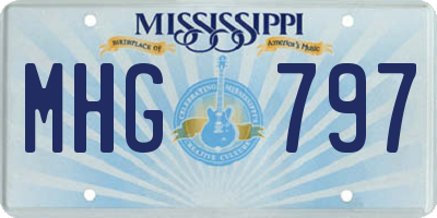 MS license plate MHG797
