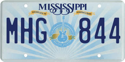 MS license plate MHG844