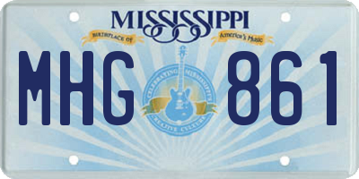 MS license plate MHG861