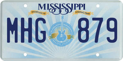 MS license plate MHG879