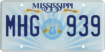 MS license plate MHG939