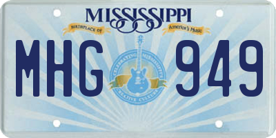 MS license plate MHG949