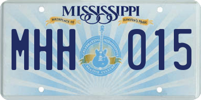 MS license plate MHH015
