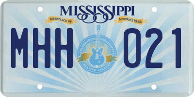 MS license plate MHH021