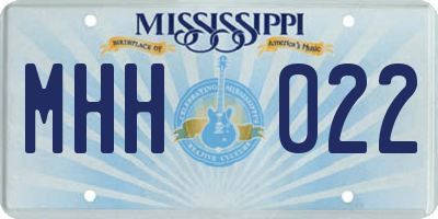 MS license plate MHH022