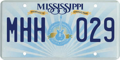 MS license plate MHH029