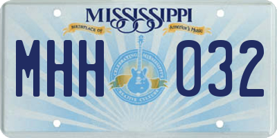 MS license plate MHH032