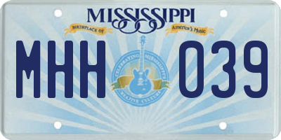 MS license plate MHH039