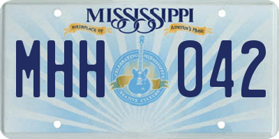 MS license plate MHH042