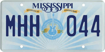 MS license plate MHH044