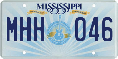 MS license plate MHH046