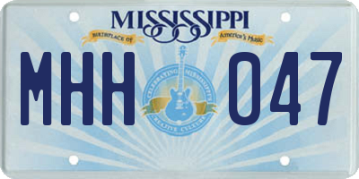 MS license plate MHH047