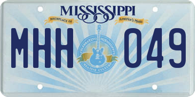 MS license plate MHH049