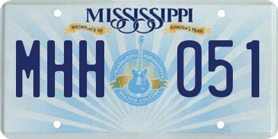 MS license plate MHH051