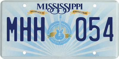 MS license plate MHH054