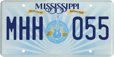 MS license plate MHH055