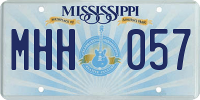 MS license plate MHH057