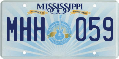 MS license plate MHH059