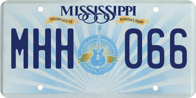 MS license plate MHH066