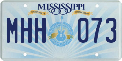 MS license plate MHH073