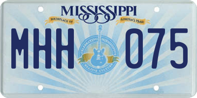 MS license plate MHH075