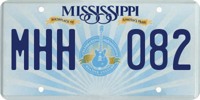 MS license plate MHH082