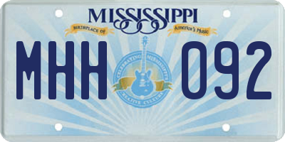 MS license plate MHH092