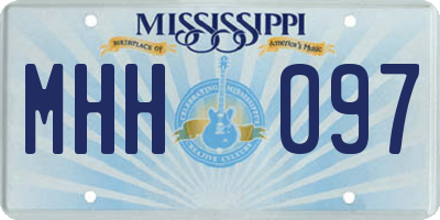 MS license plate MHH097
