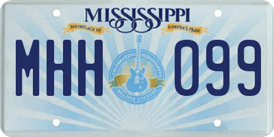 MS license plate MHH099