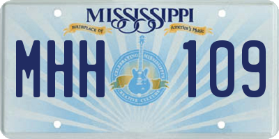MS license plate MHH109