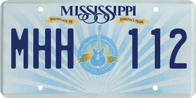 MS license plate MHH112