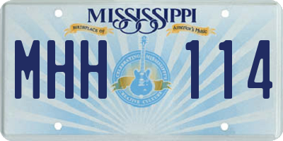 MS license plate MHH114