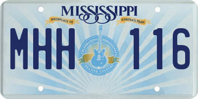 MS license plate MHH116