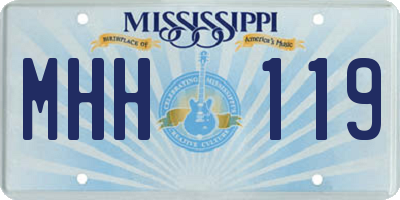 MS license plate MHH119