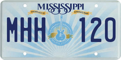 MS license plate MHH120