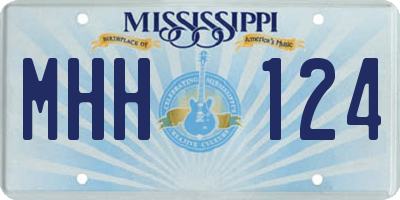 MS license plate MHH124