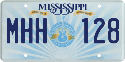 MS license plate MHH128