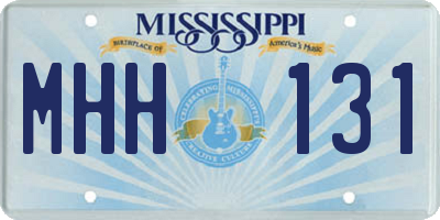 MS license plate MHH131