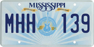 MS license plate MHH139