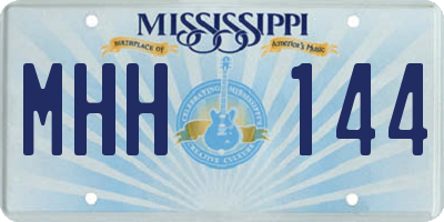 MS license plate MHH144