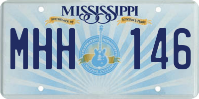MS license plate MHH146