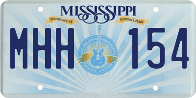 MS license plate MHH154