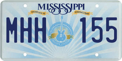 MS license plate MHH155