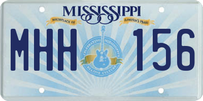 MS license plate MHH156