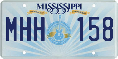 MS license plate MHH158