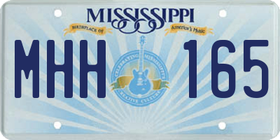 MS license plate MHH165