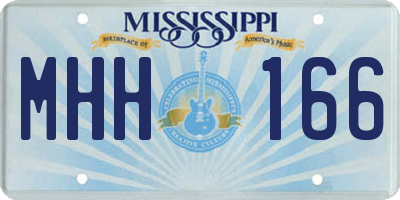 MS license plate MHH166