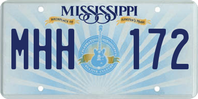 MS license plate MHH172
