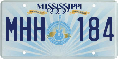 MS license plate MHH184