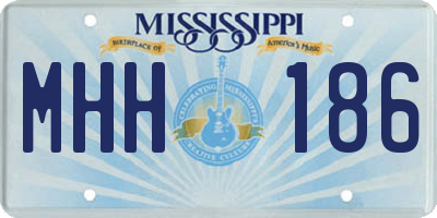 MS license plate MHH186
